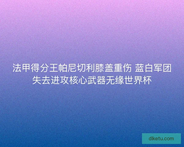 法甲得分王帕尼切利膝盖重伤 蓝白军团失去进攻核心武器无缘世界杯