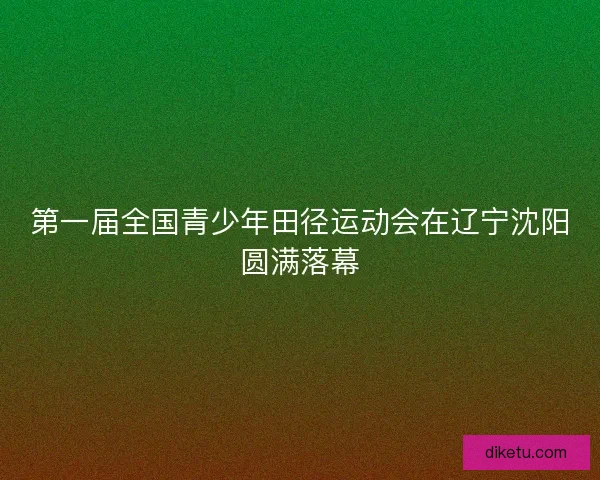 第一届全国青少年田径运动会在辽宁沈阳圆满落幕